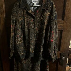 Vintage Pendleton Paisley Blouse and Maxi Skirt Set, EUC, Size 20